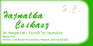 hajnalka csikasz business card